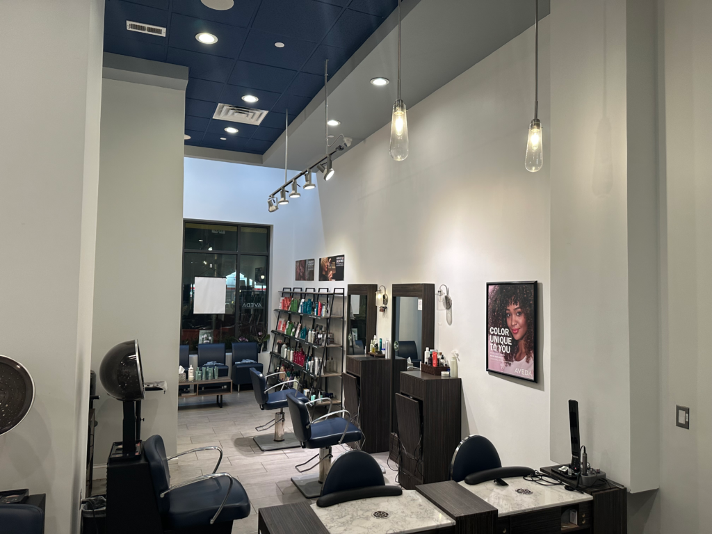 Exquisite interior at Salon Zoma Silver Spring, MD